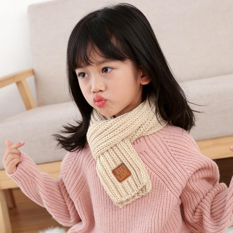 BEARUN Kids Knit Scarf Winter Fashion Solid Color Toddler Baby Scarves Wrap Neck Warmer - Image 5